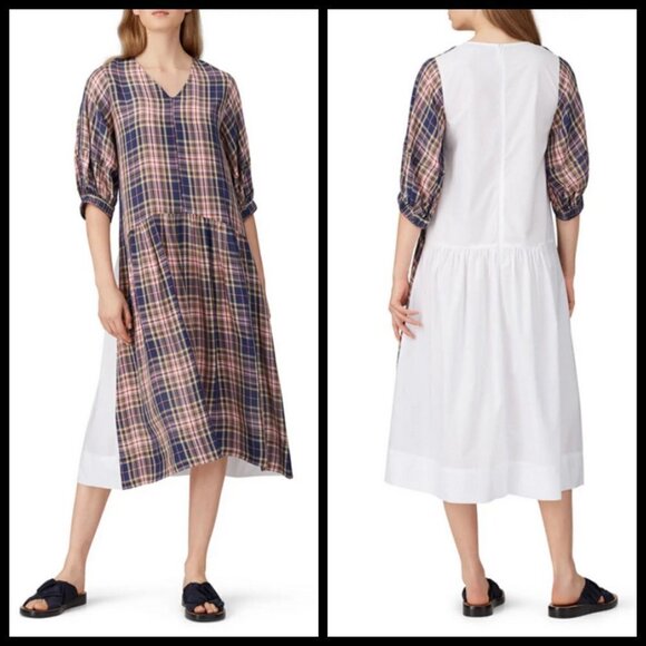 💕SEA NEW YORK💕 Rooney Relaxed Midi Dress ~ Plaid Size 2 - Picture 2 of 16